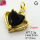 Cubic Zirconia,Brass Pendants,Heart,Plating Gold,Black,17mm,Hole:2mm,about 3.3g/pc,5 pcs/package,XFPC03647avja-L024