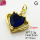 Cubic Zirconia,Brass Pendants,Heart,Plating Gold,Royal Blue,17mm,Hole:2mm,about 3.3g/pc,5 pcs/package,XFPC03649avja-L024