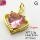 Cubic Zirconia,Brass Pendants,Heart,Plating Gold,Pink,17mm,Hole:2mm,about 3.3g/pc,5 pcs/package,XFPC03652avja-L024