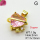 Cubic Zirconia,Brass Pendants,Bear,Plating Gold,Pink,11x13mm,Hole:2mm,about 1.9g/pc,5 pcs/package,XFPC03666avja-L024