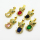 Cubic Zirconia,Brass Pendants,Cat,Plating Gold,Mixed Color,19x11mm,Hole:2mm,about 2.4g/pc,5 pcs/package,XFPC03693aajl-L024