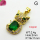 Cubic Zirconia,Brass Pendants,Cat,Plating Gold,Dark Green,19x11mm,Hole:2mm,about 2.4g/pc,5 pcs/package,XFPC03694aajl-L024