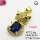 Cubic Zirconia,Brass Pendants,Cat,Plating Gold,Royal Blue,19x11mm,Hole:2mm,about 2.4g/pc,5 pcs/package,XFPC03695aajl-L024