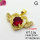 Cubic Zirconia,Brass Pendants,Heart Shape with Wings,Plating Gold,Red,14x24mm,Hole:2mm,about 2.8g/pc,5 pcs/package,XFPC03702aajl-L024