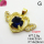 Cubic Zirconia,Brass Pendants,Heart Shape with Wings,Plating Gold,Royal Blue,14x24mm,Hole:2mm,about 2.8g/pc,5 pcs/package,XFPC03703aajl-L024