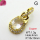 Cubic Zirconia,Brass Pendants,Oval,Plating Gold,White,15x10mm,Hole:4mm,about 1.3g/pc,5 pcs/package,XFPC03716aajl-L024