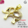 Cubic Zirconia,Brass Pendants,Elephant,Plating Gold,White,14x18mm,Hole:2mm,about 1.7g/pc,5 pcs/package,XFPC03729aajl-L024