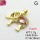 Cubic Zirconia,Brass Pendants,Elephant,Plating Gold,Pink,14x18mm,Hole:2mm,about 1.7g/pc,5 pcs/package,XFPC03731aajl-L024