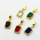 Cubic Zirconia,Brass Pendants,Rectangle,Plating Gold,Mixed Color,13x8mm,Hole:2mm,about 1g/pc,5 pcs/package,XFPC03732aajl-L024