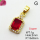 Cubic Zirconia,Brass Pendants,Elephant,Plating Gold,Red,13x8mm,Hole:2mm,about 1g/pc,5 pcs/package,XFPC03734aajl-L024