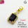 Cubic Zirconia,Brass Pendants,Elephant,Plating Gold,Black,13x8mm,Hole:2mm,about 1g/pc,5 pcs/package,XFPC03735aajl-L024