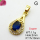 Cubic Zirconia,Brass Pendants,Water Droplets,Plating Gold,Royal Blue,17x10mm,Hole:2mm,about 1.1g/pc,5 pcs/package,XFPC03740aajl-L024