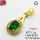 Cubic Zirconia,Brass Pendants,Water Droplets,Plating Gold,Dark Green,17x10mm,Hole:2mm,about 1.1g/pc,5 pcs/package,XFPC03741aajl-L024
