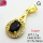 Cubic Zirconia,Brass Pendants,Water Droplets,Plating Gold,Black,17x10mm,Hole:2mm,about 1.1g/pc,5 pcs/package,XFPC03743aajl-L024
