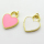 Enamel,Brass Pendants,Heart,Plating Gold,Mixed Color,22x17mm,Hole:6mm,about 2.8g/pc,5 pcs/package,XFPC03747vail-L024