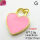 Enamel,Brass Pendants,Heart,Plating Gold,Pink,22x17mm,Hole:6mm,about 2.8g/pc,5 pcs/package,XFPC03749vail-L024