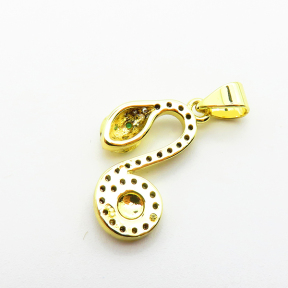 Micro Pave Cubic Zirconia & Enamel,Brass Pendants,Snake,Devil's Eye,Plating Gold,18x11mm,Hole:2mm,about 1.5g/pc,5 pcs/package,XFPC03957aajl-L024