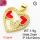 Micro Pave Cubic Zirconia & Enamel,Brass Pendants,Heart,Plating Gold,Red,18x19mm,Hole:2mm,about 1.9g/pc,5 pcs/package,XFPC04260aajl-L024