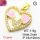 Micro Pave Cubic Zirconia & Enamel,Brass Pendants,Heart,Plating Gold,Pink,18x19mm,Hole:2mm,about 1.9g/pc,5 pcs/package,XFPC04261aajl-L024