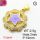 Micro Pave Cubic Zirconia & Enamel,Brass Pendants,Wreath,Pentagram,Plating Gold,Purple,19mm,Hole:2mm,about 2.5g/pc,5 pcs/package,XFPC04279aajl-L024