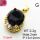 Micro Pave Cubic Zirconia,Brass Pendants,Nearly Round,Plating Gold,Black,13x12mm,Hole:2mm,about 2.2g/pc,5 pcs/package,XFPC04296aajl-L024