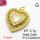 Micro Pave Cubic Zirconia & Enamel,Brass Pendants,Heart,Plating Gold,White,21x20mm,Hole:2mm,about 3.1g/pc,5 pcs/package,XFPC04302aajl-L024