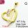 Micro Pave Cubic Zirconia & Enamel,Brass Pendants,Arrow and Heart,Plating Gold,White,20x22mm,Hole:2mm,about 3.5g/pc,5 pcs/package,XFPC04305aajl-L024