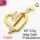 Micro Pave Cubic Zirconia & Enamel,Brass Pendants,Arrow and Heart,Plating Gold,Red,20x22mm,Hole:2mm,about 3.5g/pc,5 pcs/package,XFPC04306aajl-L024