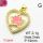 Micro Pave Cubic Zirconia & Enamel,Brass Pendants,Heart,Pentagram,Plating Gold,Pink,19mm,Hole:2mm,about 2.1g/pc,5 pcs/package,XFPC04308aajl-L024