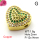 Micro Pave Cubic Zirconia,Brass Pendants,Heart,Plating Gold,Green  & White,12x14mm,Hole:2mm,about 1.8g/pc,5 pcs/package,XFF00668avja-L017