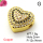 Micro Pave Cubic Zirconia,Brass Pendants,Heart,Plating Gold,Black  & White,12x14mm,Hole:2mm,about 1.8g/pc,5 pcs/package,XFF00670avja-L017