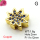 Micro Pave Cubic Zirconia,Brass Pendants,Maple Leaf,Plating Gold,Royal Blue,11x12mm,Hole:2mm,about 1.6g/pc,5 pcs/package,XFF00684vail-L017