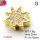 Micro Pave Cubic Zirconia,Brass Pendants,Maple Leaf,Plating Gold,White,11x12mm,Hole:2mm,about 1.6g/pc,5 pcs/package,XFF00685vail-L017