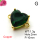 Cubic Zirconia,Brass Pendants,Heart,Plating Gold,Dark Green,10mm,Hole:2mm,about 1.3g/pc,5 pcs/package,XFL02131vaia-L017