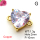Cubic Zirconia,Brass Pendants,Heart,Plating Gold,White,10mm,Hole:2mm,about 1.3g/pc,5 pcs/package,XFL02135vaia-L017