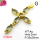 Cubic Zirconia,Brass Pendants,Cross,Plating Gold,Light Green,35x25mm,Hole:2mm,about 4g/pc,5 pcs/package,XFPC04338ablb-L017