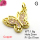Micro Pave Cubic Zirconia,Brass Pendants,Butterfly,Plating Gold,Pink,13x17mm,Hole:2mm,about 1.6g/pc,5 pcs/package,XFPC04345vail-L017