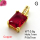 Micro Pave Cubic Zirconia,Brass Pendants,Rectangle,Plating Gold,Red,9x7mm,Hole:1mm,about 0.8g/pc,5 pcs/package,XFPC04355avja-L017