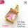 Micro Pave Cubic Zirconia,Brass Pendants,Rectangle,Plating Gold,Pink,9x7mm,Hole:1mm,about 0.8g/pc,5 pcs/package,XFPC04356avja-L017