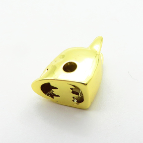 Brass Beads,Head,Plated Gold,12x7mm,Hole:2mm,about 1.9g/pc,5 pcs/package,XFF00934aaha-L035