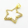 Micro Pave Cubic Zirconia & Enamel,Brass Pendants,Star,Plated Gold,White,20mm,Hole:2mm,about 2.7g/pc,5 pcs/package,XFPC04441aajl-L024