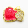 Micro Pave Cubic Zirconia & Enamel,Brass Pendants,Heart,Plated Gold,Red,18x22mm,Hole:2mm,about 3.2g/pc,5 pcs/package,XFPC04482aajl-L024