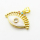 Cubic Zirconia & Enamel,Brass Pendants,Eyes,Plated Gold,14x22mm,Hole:2mm,about 2g/pc,5 pcs/package,XFPC04607avja-L024