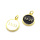 Brass Enamel Pendants,Round,with 11:11,Plated Gold,Mixed Color,14mm,Hole:2mm,about 1.9g/pc,5 pcs/package,XFPC05313vail-L017
