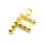 Brass Pendants,with ABS Plastic Imitation Pearls,Letter F,Plated Gold,16x13mm,Hole:2mm,about 1.6g/pc,5 pcs/package,XFPC05332aajl-L017