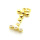 Brass Pendants,with ABS Plastic Imitation Pearls,Letter I,Plated Gold,16x9mm,Hole:2mm,about 1.1g/pc,5 pcs/package,XFPC05338aajl-L017