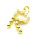 Brass Pendants,with ABS Plastic Imitation Pearls,Letter R,Plated Gold,16x12mm,Hole:2mm,about 1.5g/pc,5 pcs/package,XFPC05356aajl-L017