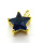 Brass Micro Pave Cubic Zirconia Pendants,Star,Plated Gold,Royal Blue,12mm,Hole:1.5mm,about 1.5g/pc,5 pcs/package,XFPC05437avja-L017