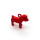 Spray Painted Brass Pendants,Puppy,Dark Red,13x17mm,Hole:2mm,about 3g/pc,5 pcs/package,XFPC05465avja-L017