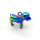 Brass Pendants,Puppy,Rainbow Color,13x17mm,Hole:2mm,about 3g/pc,5 pcs/package,XFPC05469avja-L017